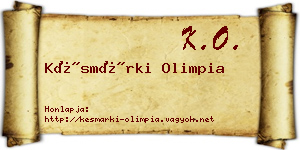 Késmárki Olimpia névjegykártya